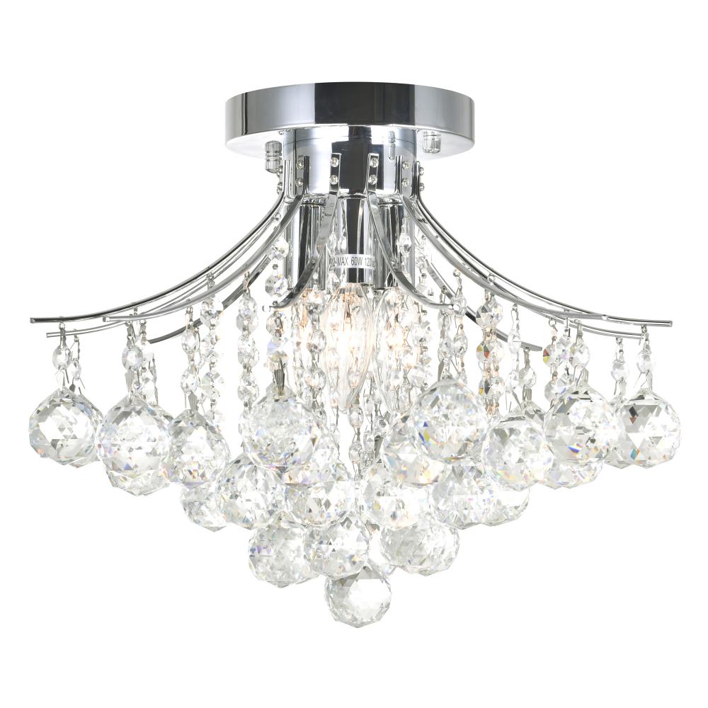 Princess 4 Light Flush Mount With Chrome Finish