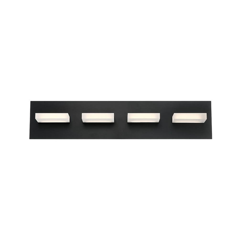 Olson, 4LT LED Bathbar, Black