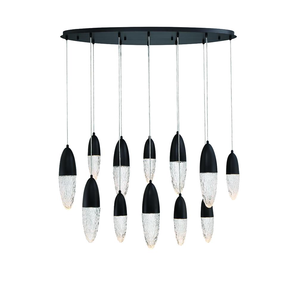 Ecrou 12 Light Chandelier in Black