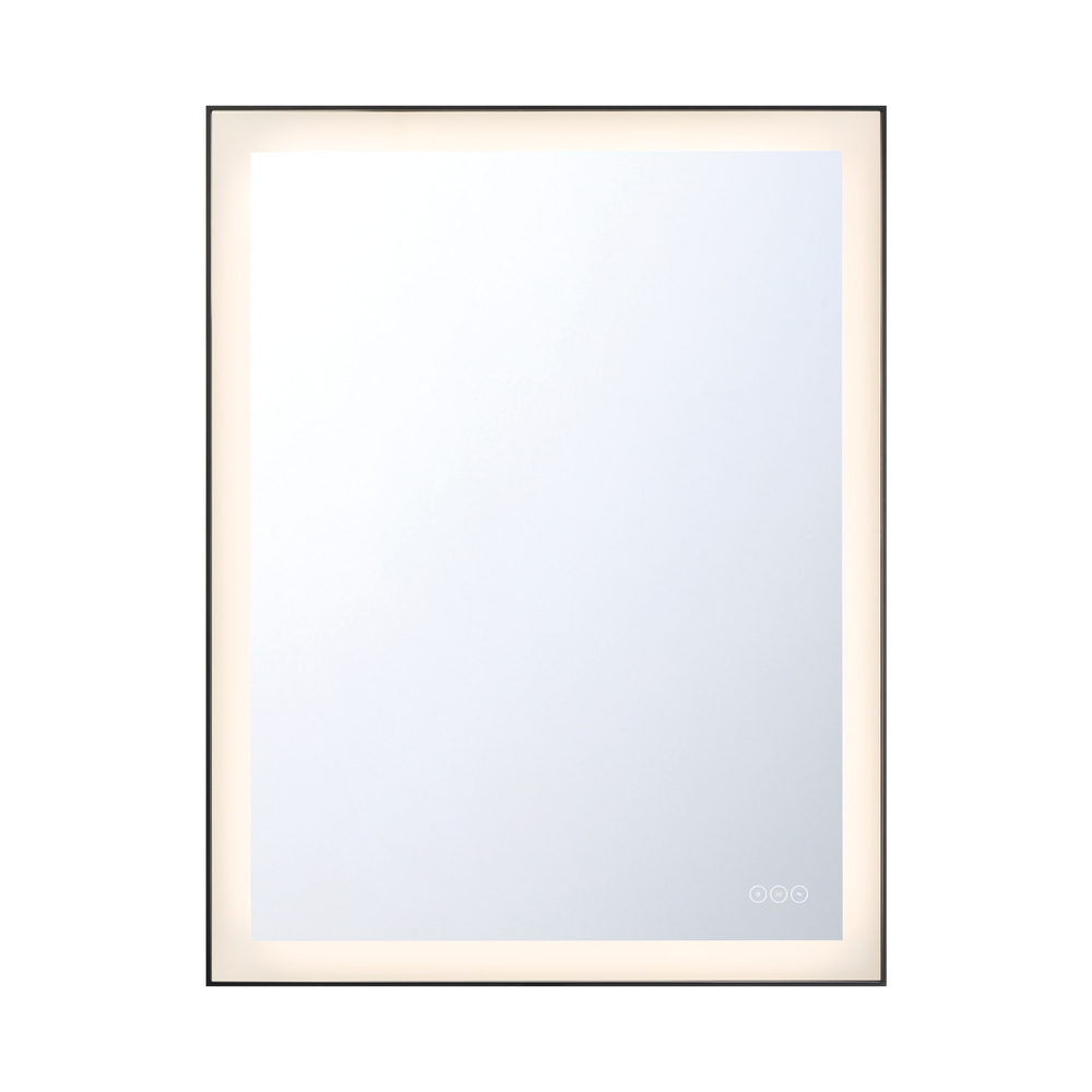 Lenora 36" Rectangular Mirror in Black