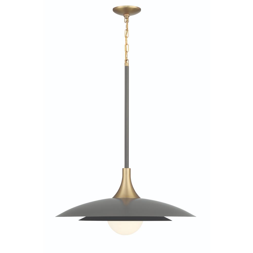 Welsh 1 Light 24" LED Pendant in Gray