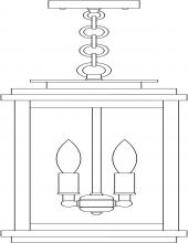 Arroyo Craftsman BOH-8RM-MB - 8" Bournemouth Pendant