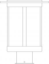 Arroyo Craftsman SAP-9CS-BK - 9" Santorini Post Mount