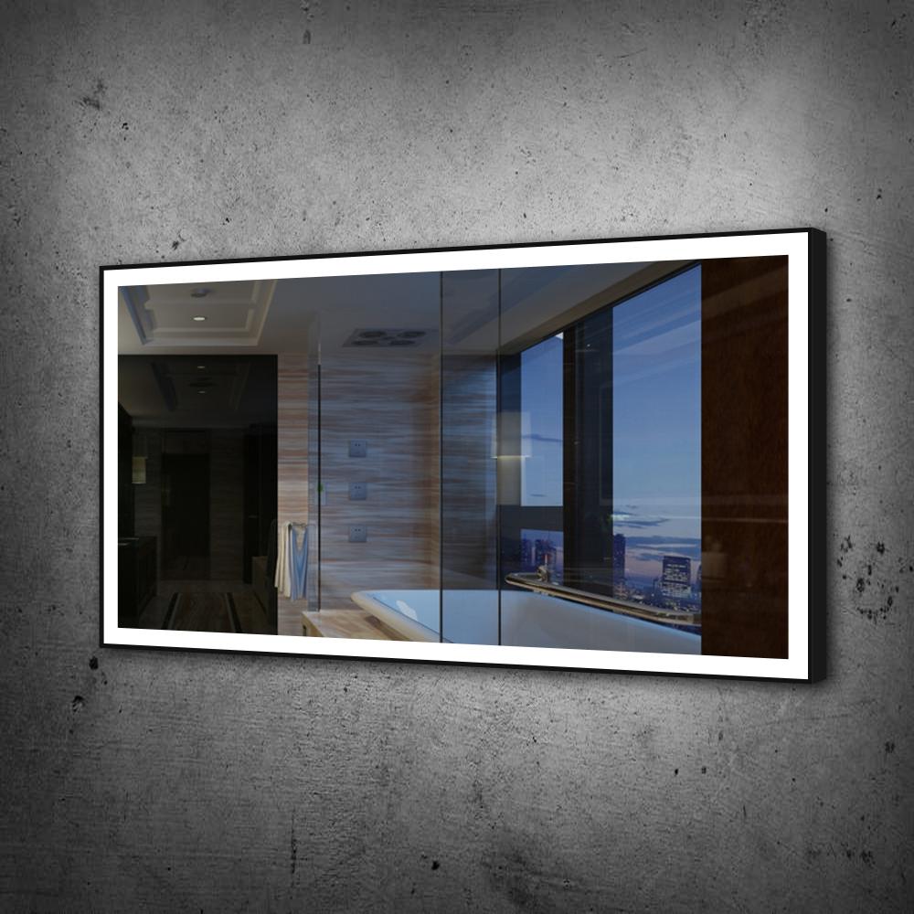 Chic Gold Framed Rectangle Mirror (Frontlit)