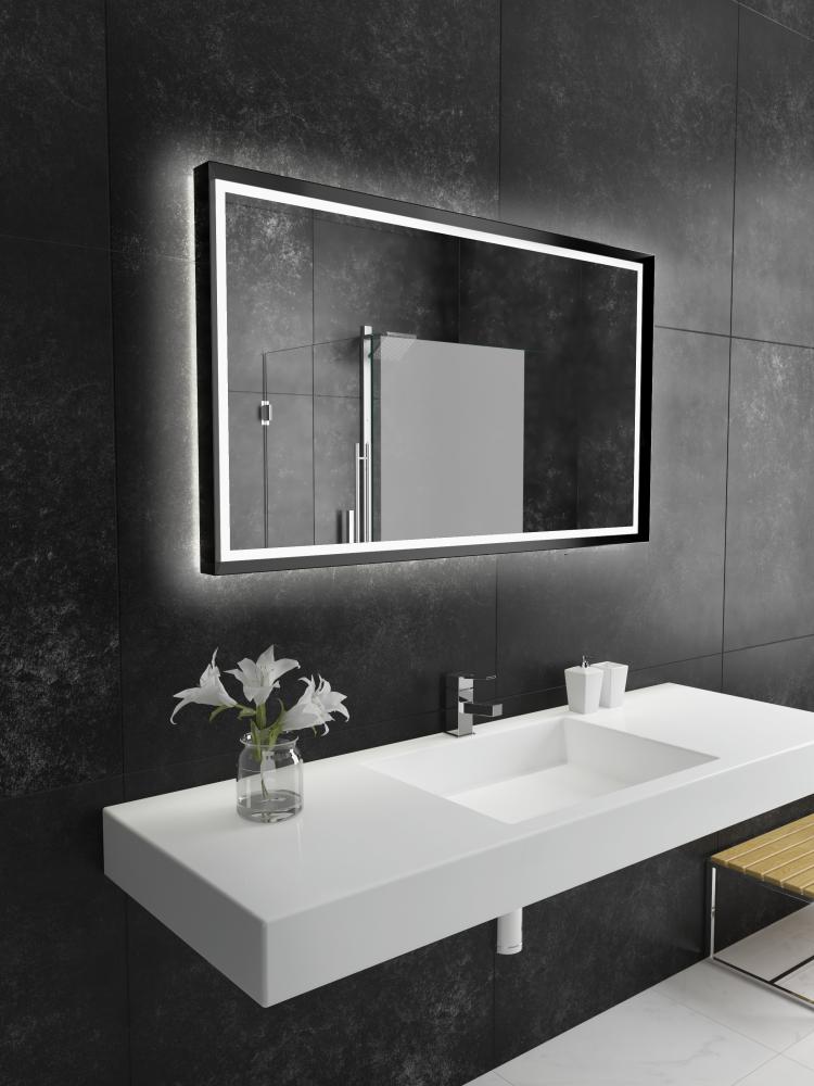 Opera Black Framed LED Mirror (Frontlit and Backlit)