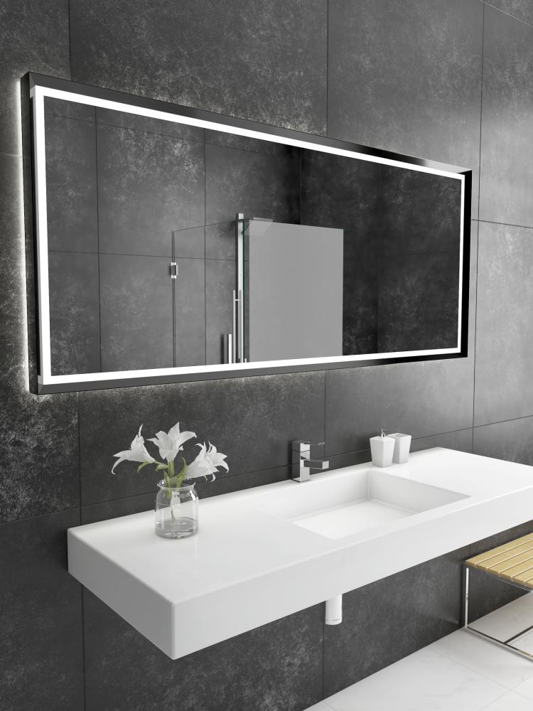 Opera Black Framed LED Mirror (Frontlit and Backlit)