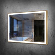 Paris Mirrors CHICX4835RGB-GLD - Chic Gold Framed Rectangle Mirror (Frontlit)