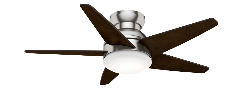 Casablanca 44 inch Isotope Brushed Nickel Low Profile Ceiling Fan with LED Light Kit & Wall Control