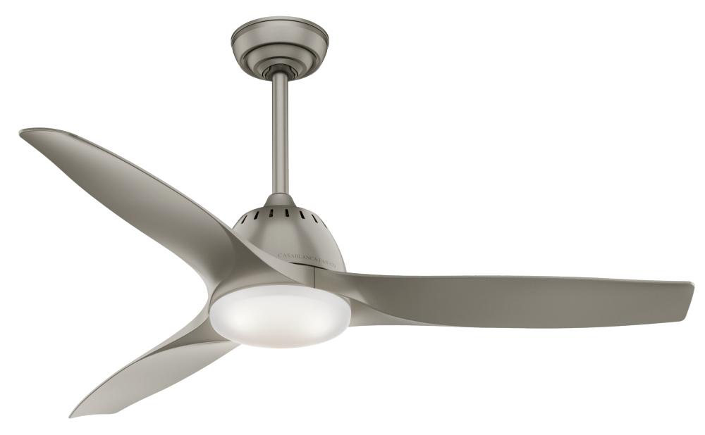 Casablanca 52 inch Wisp Painted Pewter Ceiling Fan with LED Light Kit and Handheld Remote