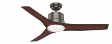 Casablanca Fan Company 50450 - Casablanca 52 inch Piston Brushed Slate Damp Rated Ceiling Fan with LED Light Kit & Handheld Remote