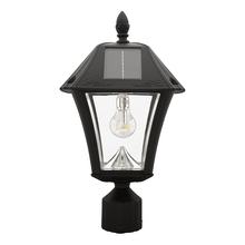 Gama Sonic 105B033 - Baytown II Bulb Solar Light - Warm White LEDS- Wall/Pier/ 3 Inch Fitter Mounts - Black Finish