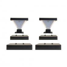 Gama Sonic 144iP2500KIT - Luxor Solar Post Cap Light â€“ Black 2 PK