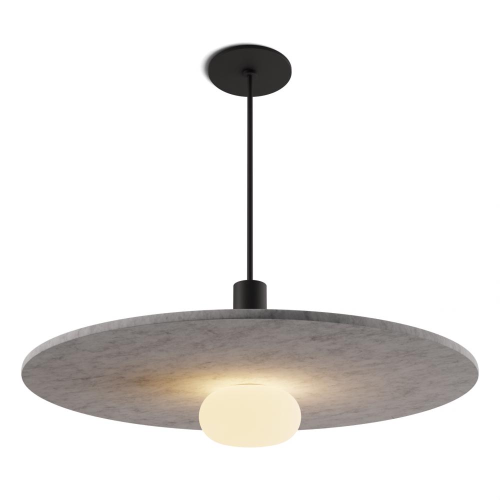 Combi Pendant 6" Single Unit Matte Black with Matte Black Canopy