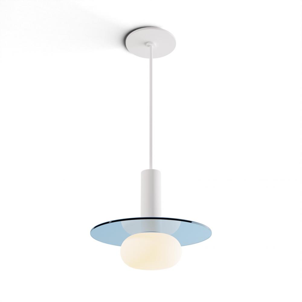 Combi Pendant 6" Single Unit Matte White with Matte White Canopy