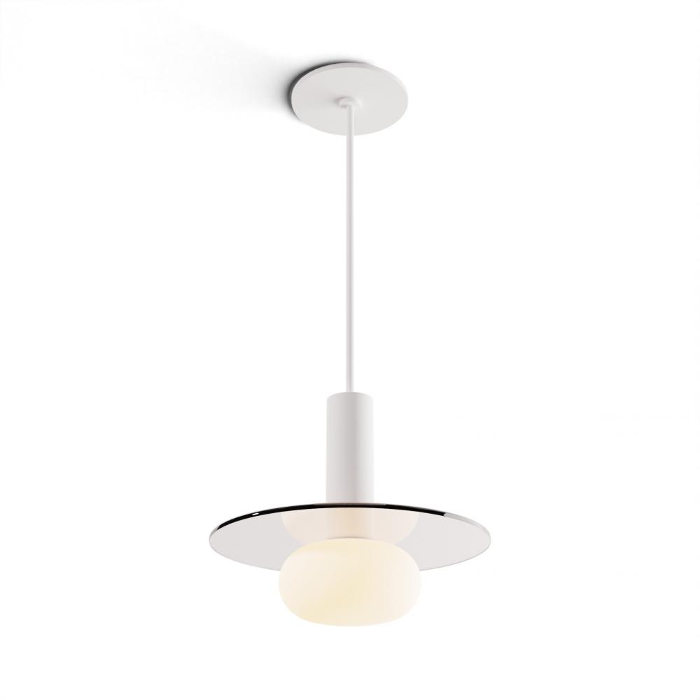 Combi Pendant 6" Single Unit Matte White with Matte White Canopy