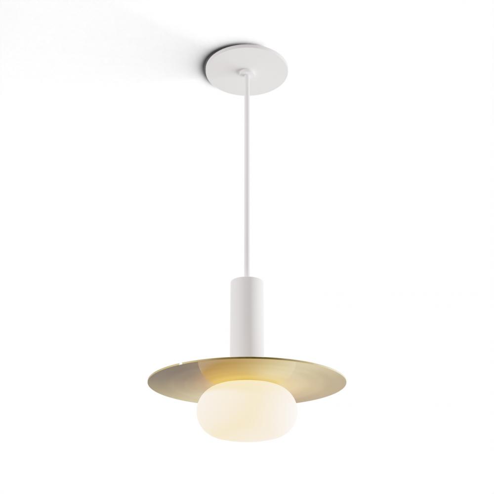 Combi Pendant 6" Single Unit Matte White with Matte White Canopy