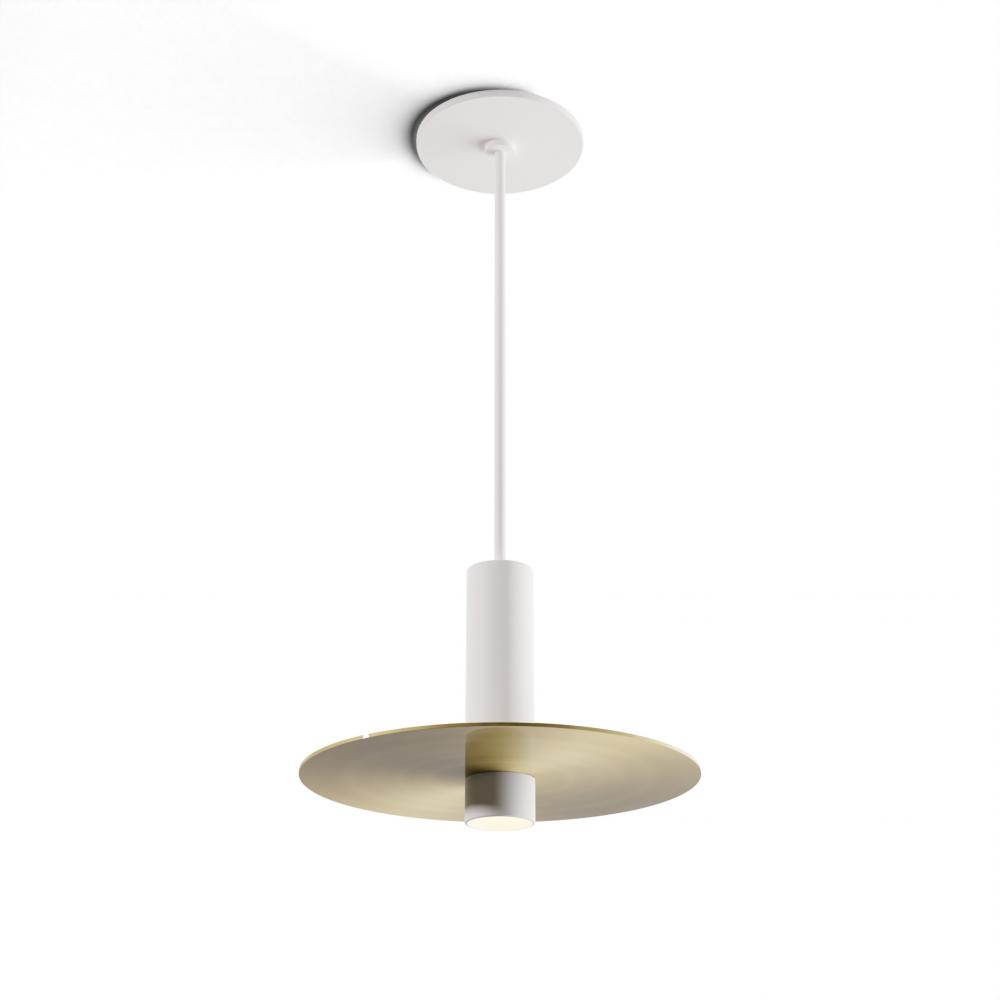 Combi Pendant 6" Single Unit Matte White with Matte White Canopy