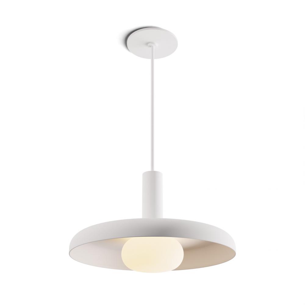 Combi Pendant 6" Single Unit Matte White with Matte White Canopy