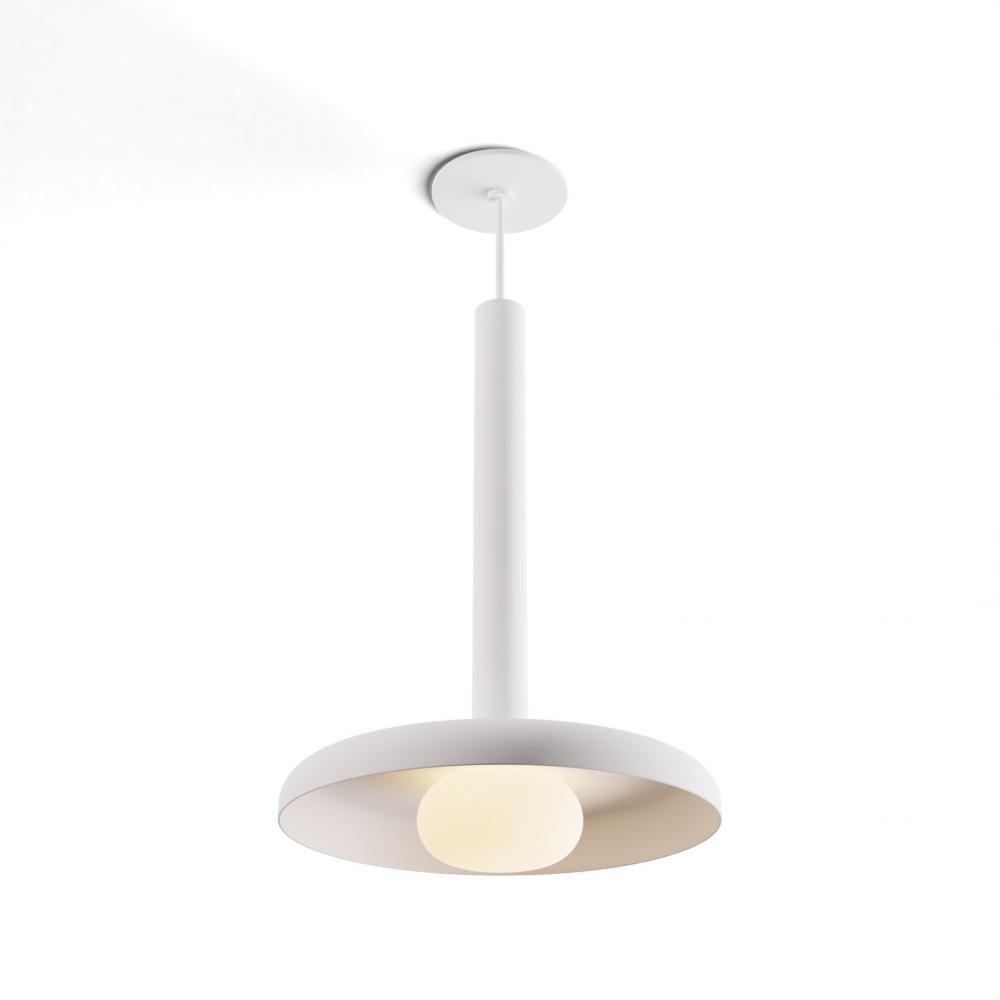 Combi Pendant 16" Single Unit Matte White with Matte White Canopy