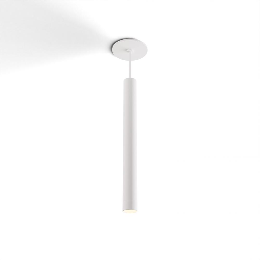 Combi Pendant 16" Single Unit Matte White with Matte White Canopy, Suspension / Flush Mount 2-in