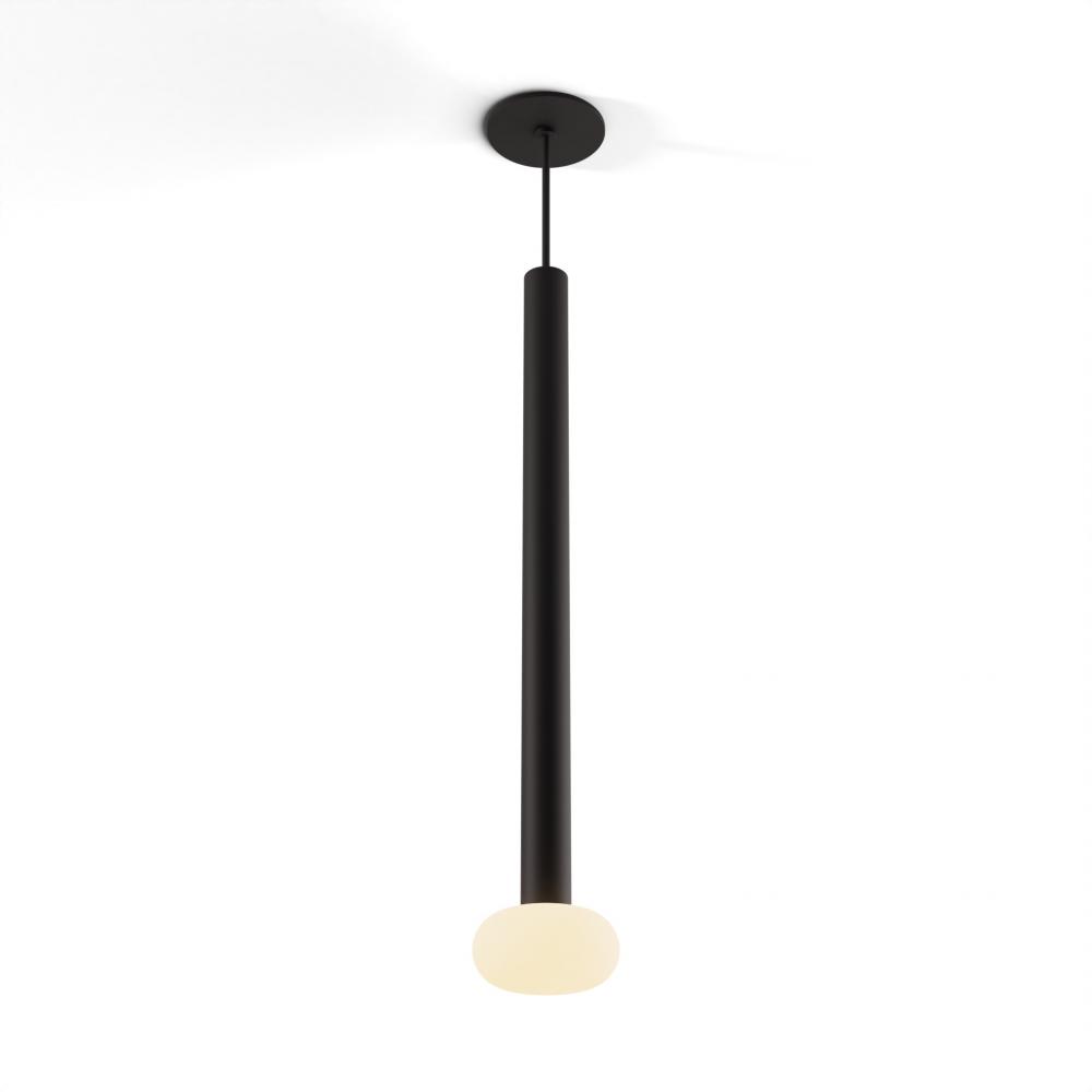 Combi Pendant 24" Single Unit Matte Black with Matte Black Canopy