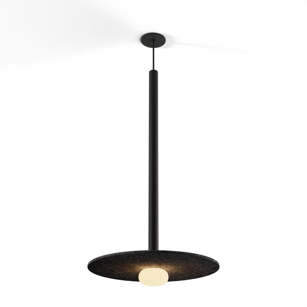 Combi Pendant 36" Single Unit Matte Black with Matte Black Canopy