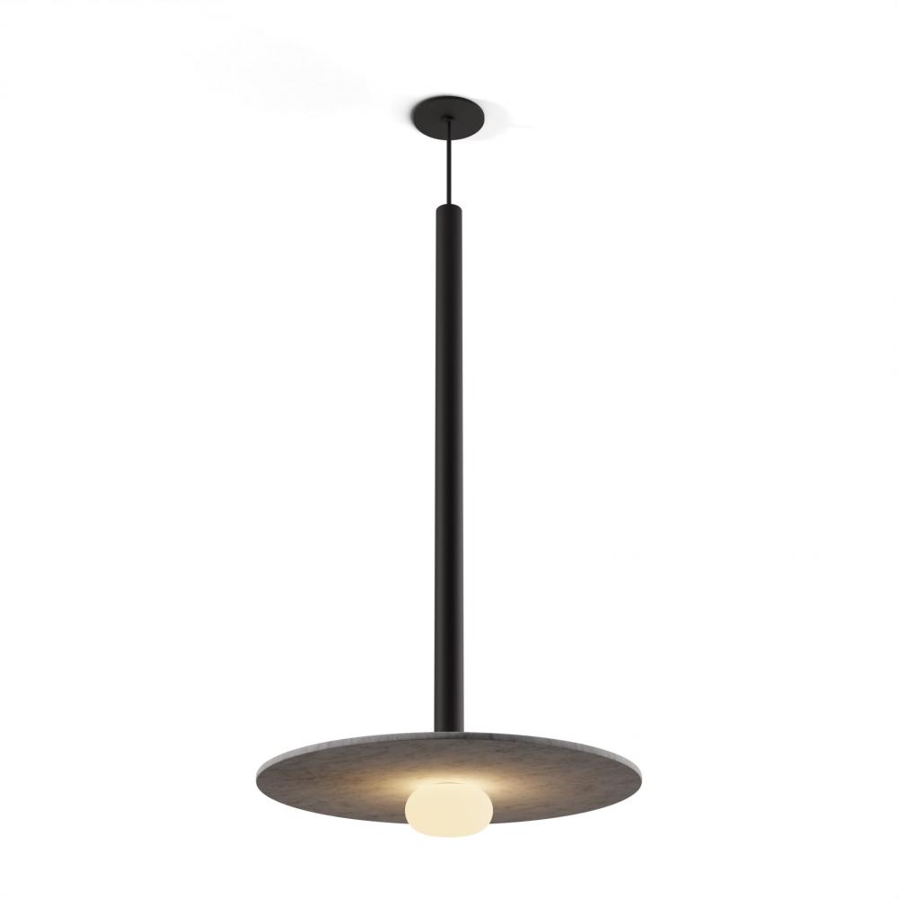 Combi Pendant 36" Single Unit Matte Black with Matte Black Canopy