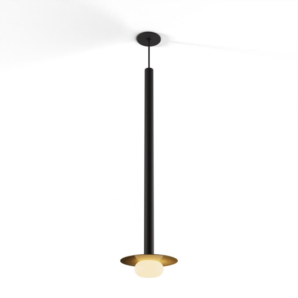 Combi Pendant 36" Single Unit Matte Black with Matte Black Canopy