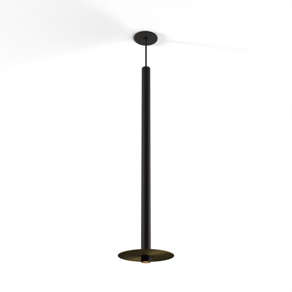 Combi Pendant 36" Single Unit Matte Black with Matte Black Canopy