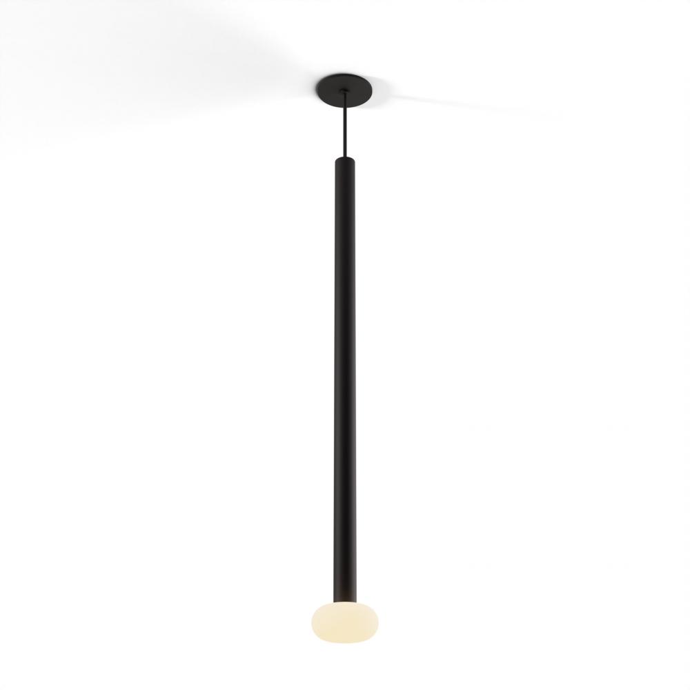 Combi Pendant 36" Single Unit Matte Black with Matte Black Canopy