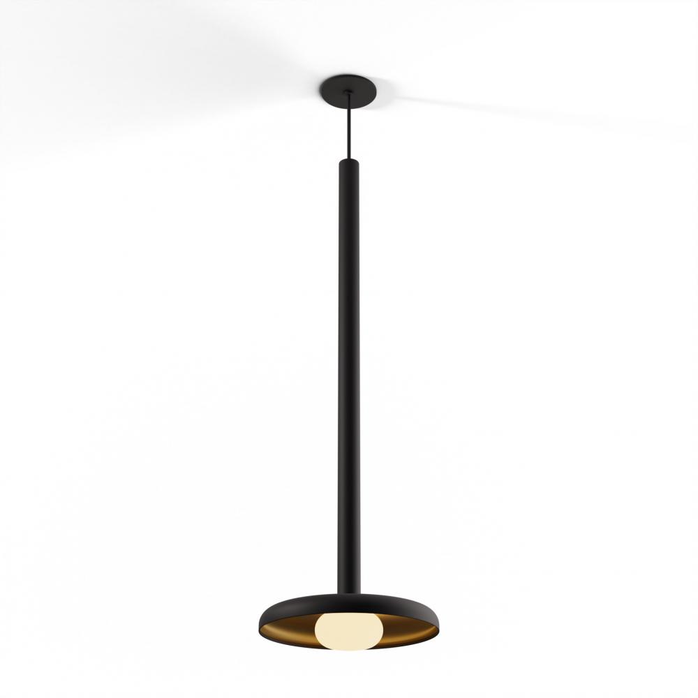 Combi Pendant 36" Single Unit Matte Black with Matte Black Canopy