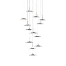 Koncept Inc RYP-C13-SW-CRM - Royyo Pendant (Circular with 13 pendants), Chrome, Matte White Canopy