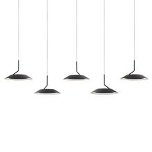 Koncept Inc RYP-L5-SW-MTB - Royyo Pendant (linear with 5 pendants), Matte Black, Matte Black Canopy