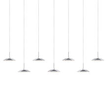 Koncept Inc RYP-L7-SW-CRM - Royyo Pendant (linear with 7 pendants), Chrome, Matte White Canopy