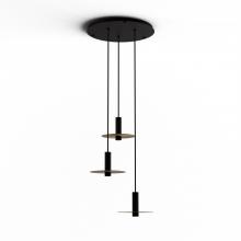 Koncept Inc CMP-C3-S-06-MTB+MBRS9 - Combi Pendant 6" Circular 3 Combo Matte Black with Matte Black Canopy