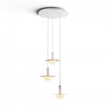 Koncept Inc CMP-C3-S-06-MWT+MBRS9+GLB - Combi Pendant 6" Circular 3 Combo Matte White with Matte White Canopy