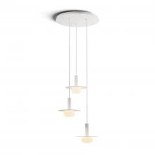 Koncept Inc CMP-C3-S-06-MWT+MPTB9+GLB - Combi Pendant 6" Circular 3 Combo Matte White with Matte White Canopy