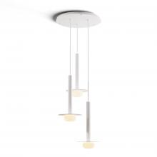 Koncept Inc CMP-C3-S-16-MWT+MPTB9+GLB - Combi Pendant 16" Circular 3 Combo Matte White with Matte White Canopy