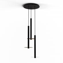 Koncept Inc CMP-C3-S-24-MTB+MBRS9 - Combi Pendant 24" Circular 3 Combo Matte Black with Matte Black Canopy