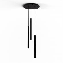 Koncept Inc CMP-C3-S-24-MTB - Combi Pendant 24" Circular 3 Combo Matte Black with Matte Black Canopy, Suspension / Flush Mount