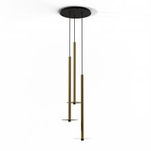 Koncept Inc CMP-C3-S-36-BRS+MBRS9 - Combi Pendant 36" Circular 3 Combo Brass with Matte Black Canopy