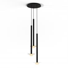 Koncept Inc CMP-C3-S-36-MTB+MBRS9+GLB - Combi Pendant 36" Circular 3 Combo Matte Black with Matte Black Canopy