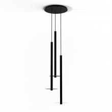 Koncept Inc CMP-C3-S-36-MTB+MBRS9 - Combi Pendant 36" Circular 3 Combo Matte Black with Matte Black Canopy