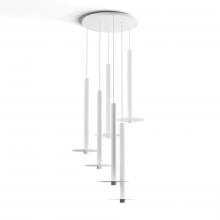 Koncept Inc CMP-C6-S-24-MWT+MPTB9 - Combi Pendant 24" Circular 6 Combo Matte White with Matte White Canopy