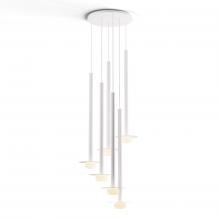 Koncept Inc CMP-C6-S-36-MWT+MPTB9+GLB - Combi Pendant 36" Circular 6 Combo Matte White with Matte White Canopy