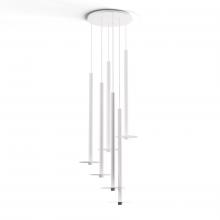 Koncept Inc CMP-C6-S-36-MWT+MPTB9 - Combi Pendant 36" Circular 6 Combo Matte White with Matte White Canopy