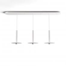 Koncept Inc CMP-L3-S-12-MWT+MPTB9 - Combi Pendant 12" Linear 3 Combo Matte White with Matte White Canopy