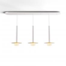 Koncept Inc CMP-L3-S-16-MWT+MBRS9+GLB - Combi Pendant 16" Linear 3 Combo Matte White with Matte White Canopy