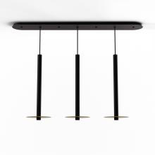 Koncept Inc CMP-L3-S-24-MTB+MBRS9 - Combi Pendant 24" Linear 3 Combo Matte Black with Matte Black Canopy