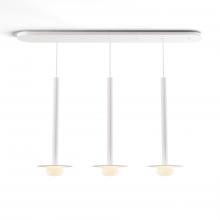 Koncept Inc CMP-L3-S-24-MWT+MPTB9+GLB - Combi Pendant 24" Linear 3 Combo Matte White with Matte White Canopy